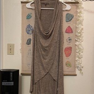 Olive & Oak Heathered Olive Drape Top
